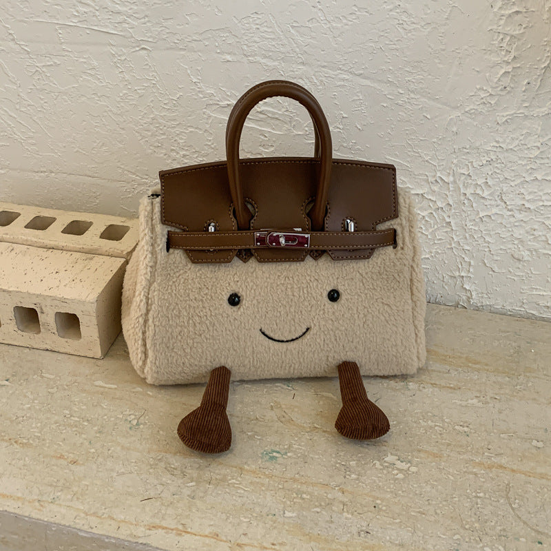 Cute Cartoon Elf Plush Bag Large Capacity Portable Kelly Bag