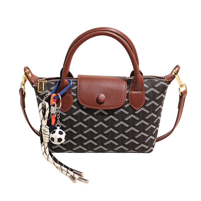 Retro Dragon Print Dumpling Shoulder Bag | Trendy Handbag