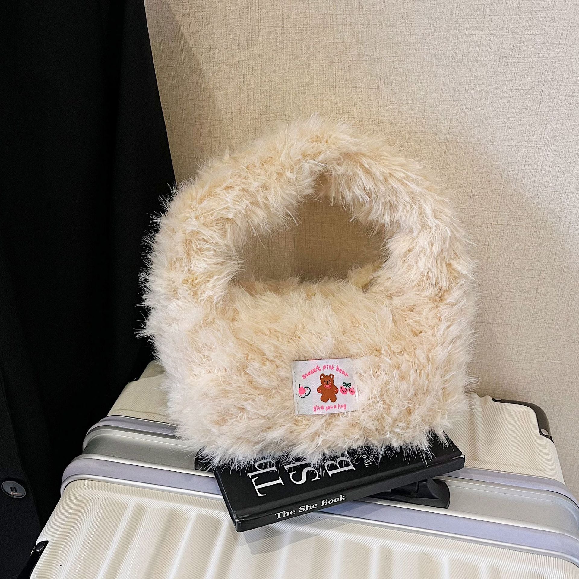 Cute Plush Handbag Versatile High-End Personalized Hair Bag