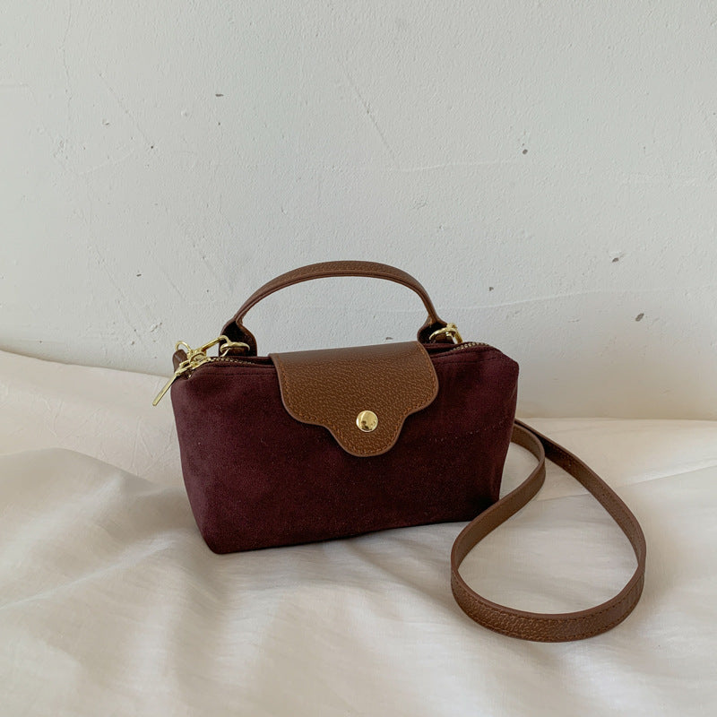 Suede Dumpling Shoulder Bag Women's Crossbody Handbag