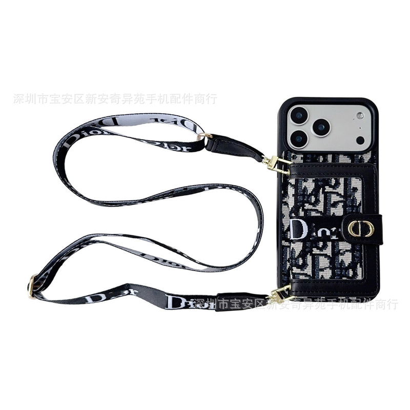 iPhone 17 Pro Max Card Bag Lanyard Case Protective Cover