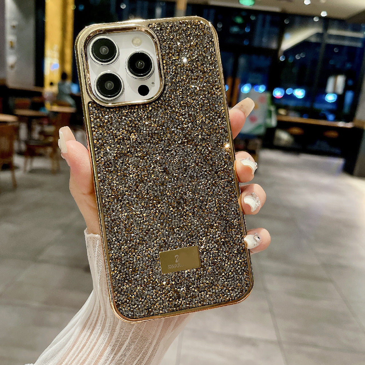 Luxury Rhinestone Electroplated iPhone 17 Pro Max Case