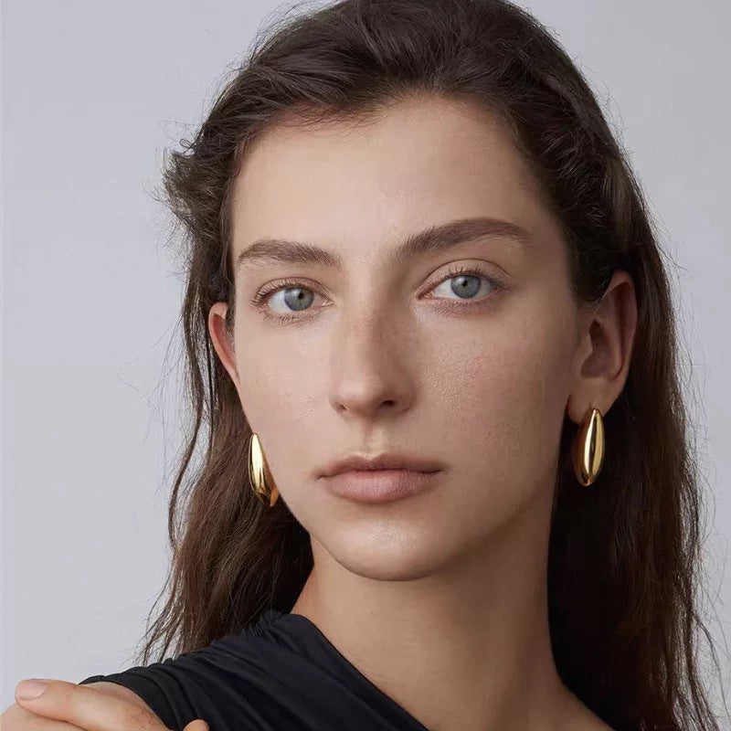 Water Drop Stud Earrings - Niche Design, Versatile Fashion Jewelry