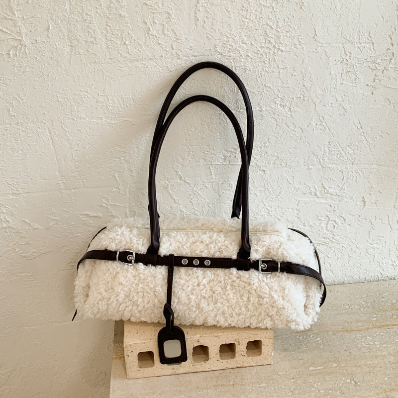 Stylish Large-Capacity Plush Underarm Bag