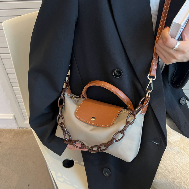 Retro Nylon Dragon Dumpling Shoulder Messenger Bag