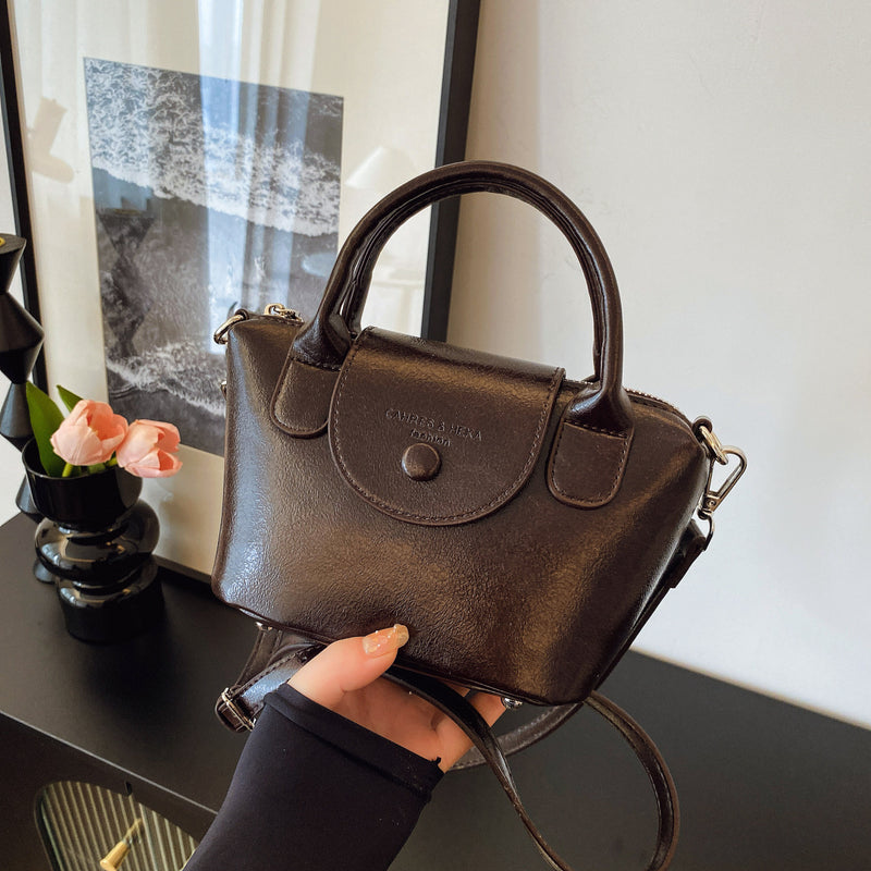 Pleated Texture Women's Dragon Design Shoulder Bag