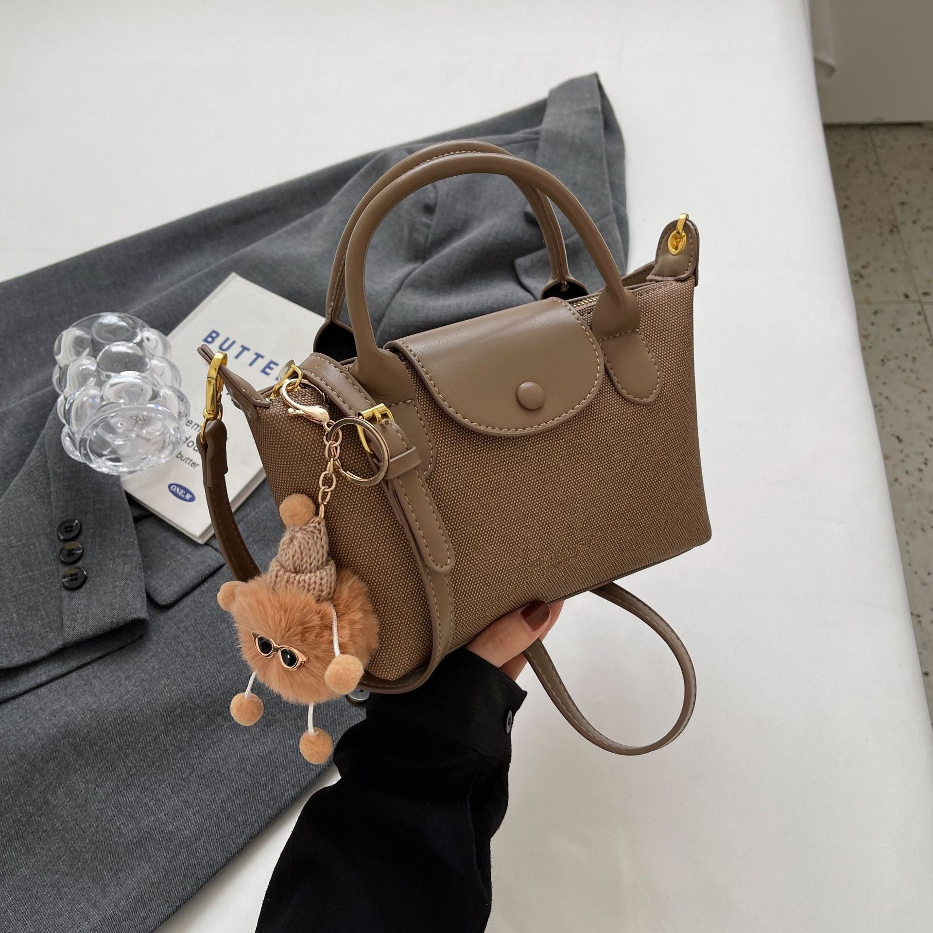 Simple Dragon Dumpling Shoulder Bag High-End Texture