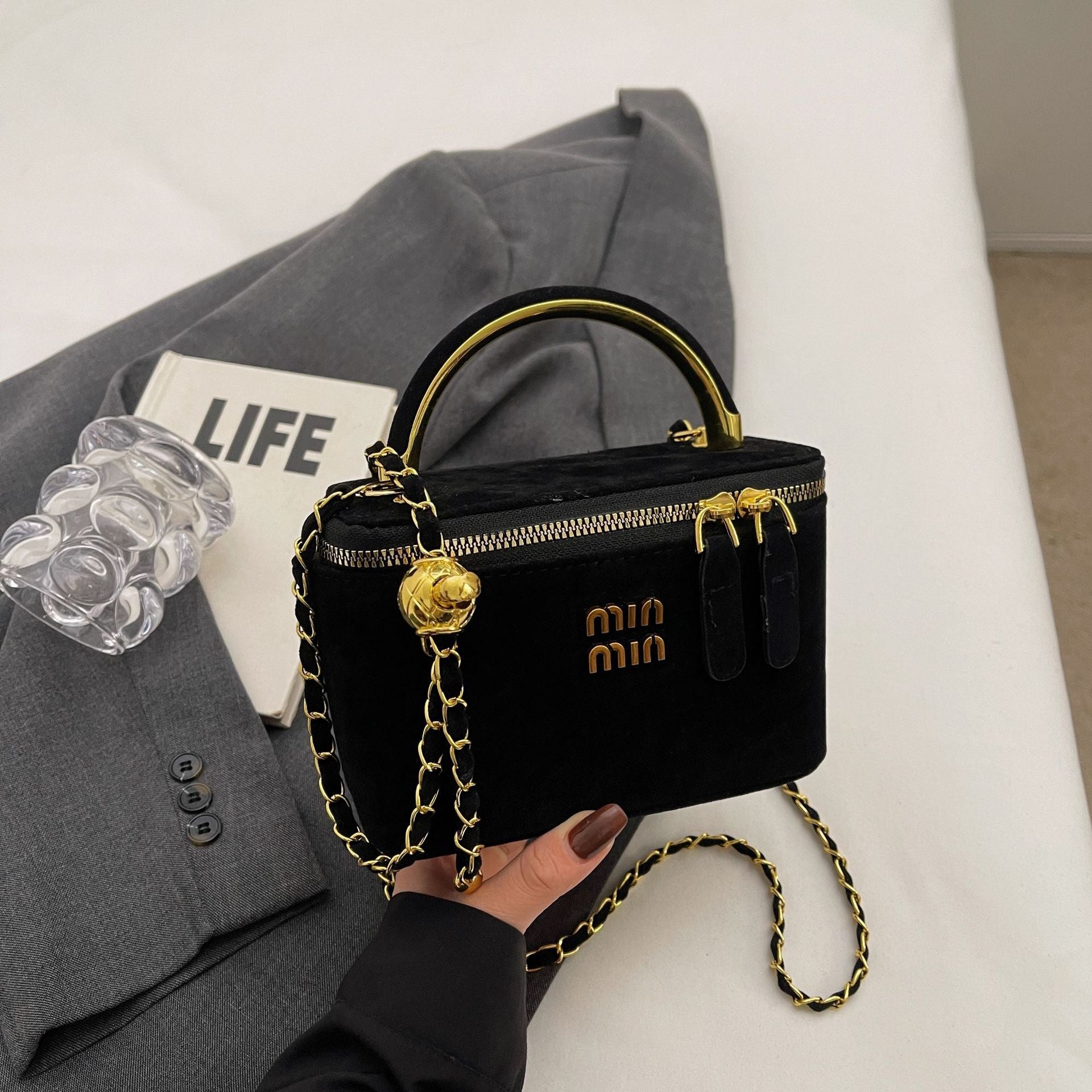 Retro Glossy Luxury Shoulder Bag for Women