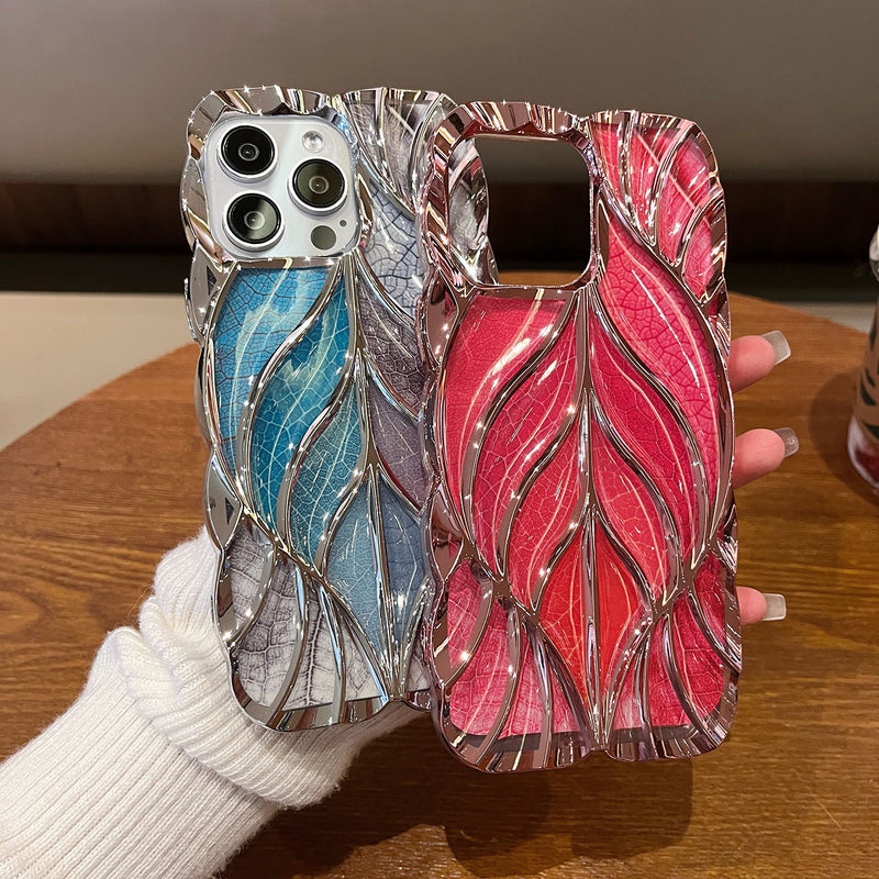IPhone 17 Pro Max Luxury 3D Leaf Non-Slip Anti-Drop Case