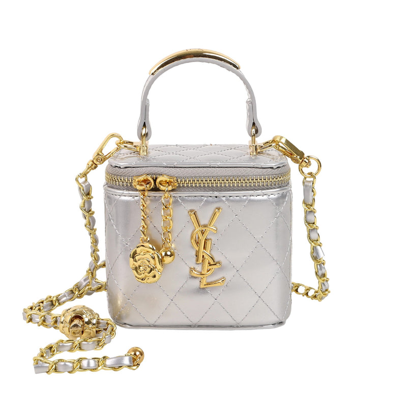 Light Luxury Embroidery Chain Crossbody Square Bag for Women