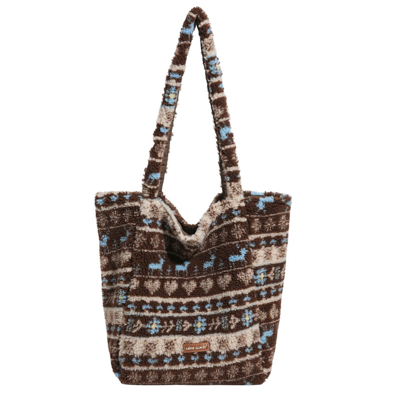 Chic Contrasting Color Shoulder Tote Bag