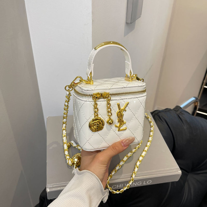 Light Luxury Embroidery Chain Crossbody Square Bag for Women