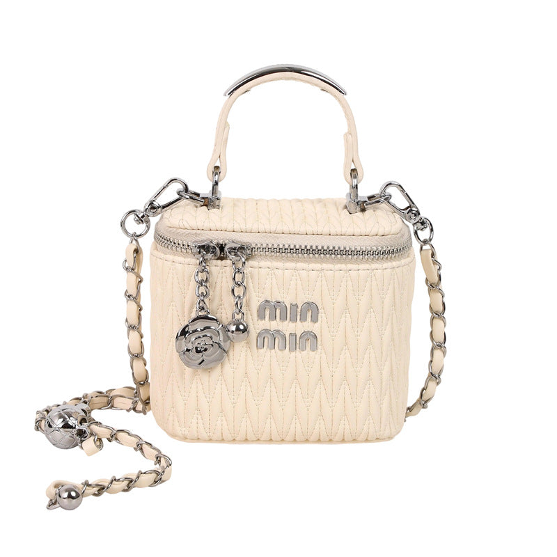 Premium Pleated Square Shoulder Bag - Trendy Mini Purse