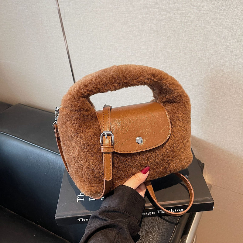 Cute Plush Dumpling Dragon Shoulder Messenger Bag