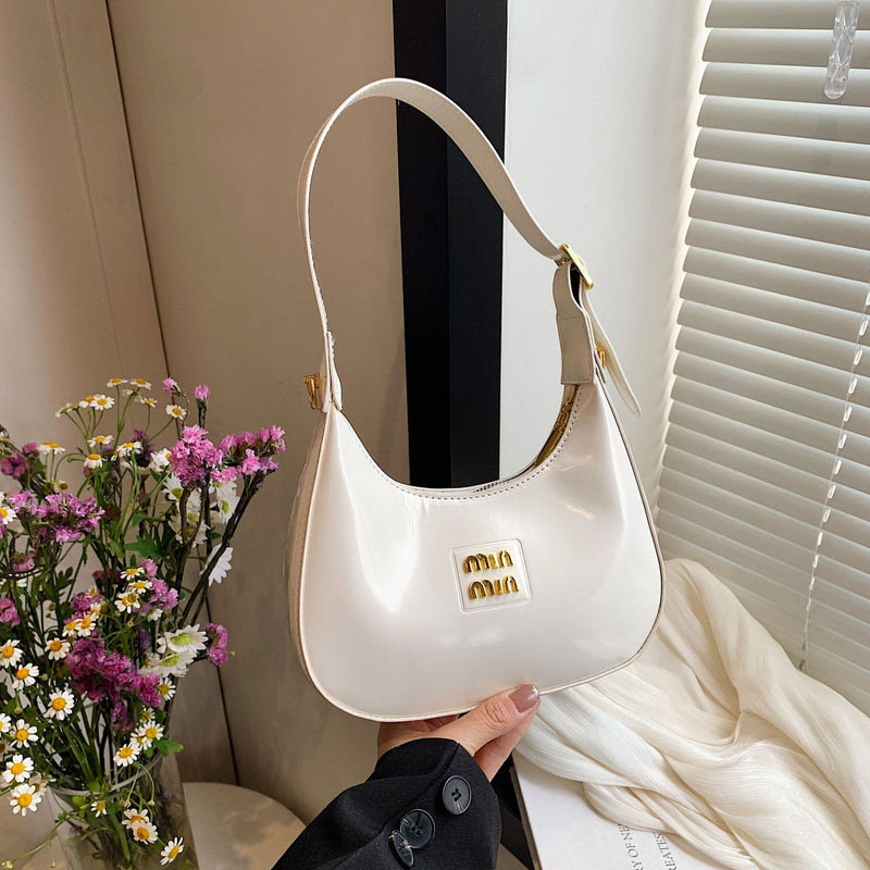 Trade Patent Leather Pillow Shoulder Bag Niche Style