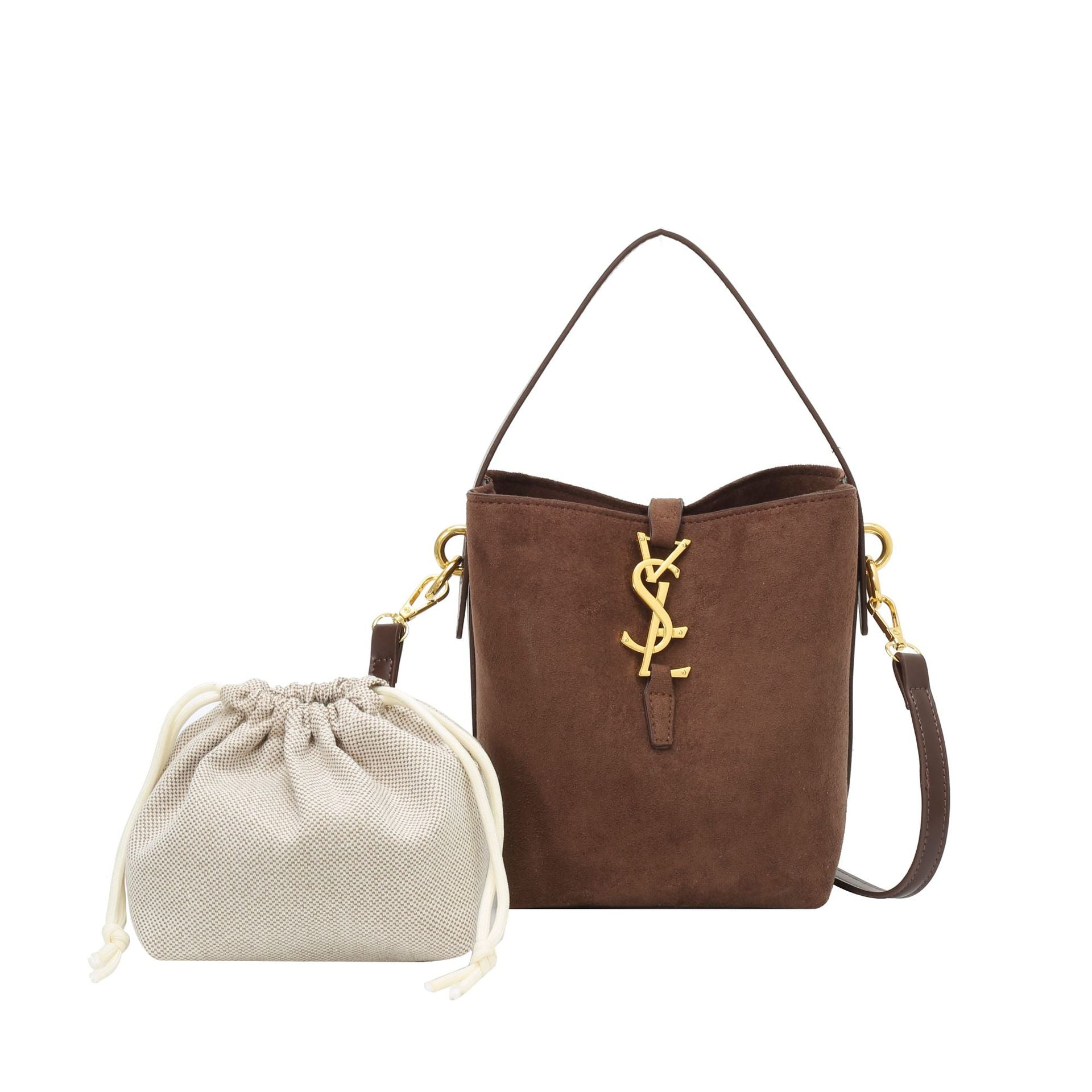 Retro Poplar Forest Bucket Bag Old Money Messenger Bag