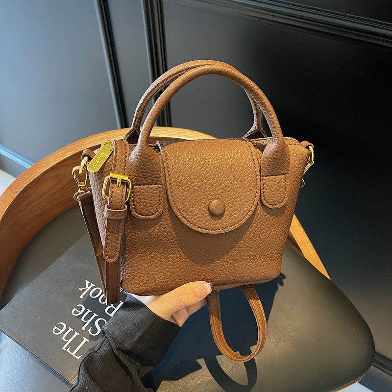 Niche Design Texture Handbag Longbaoxiang Fashion Lychee Pattern Dumpling Bag Versatile Ins Shoulder Messenger Bag