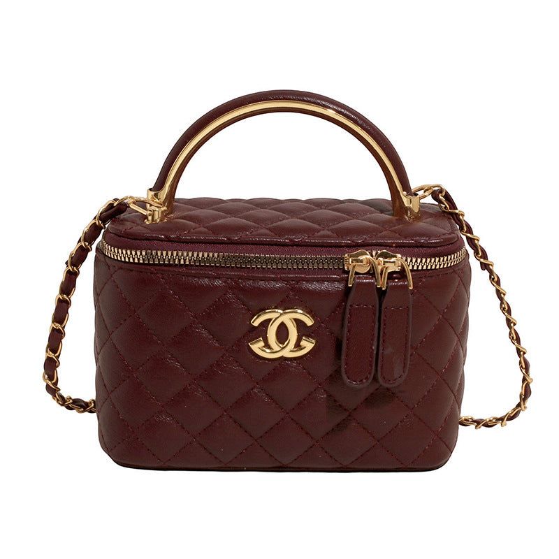 Women's Small Square Chain Shoulder Bag Rhombus Messenger