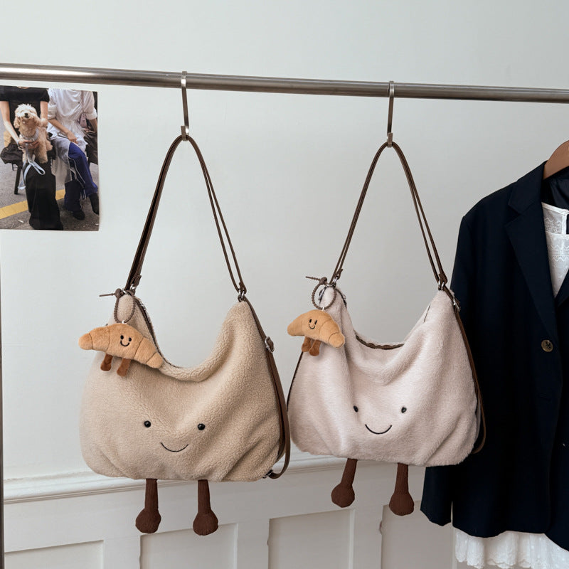 Cute Cartoon Plush Backpack - Versatile Tote Bag