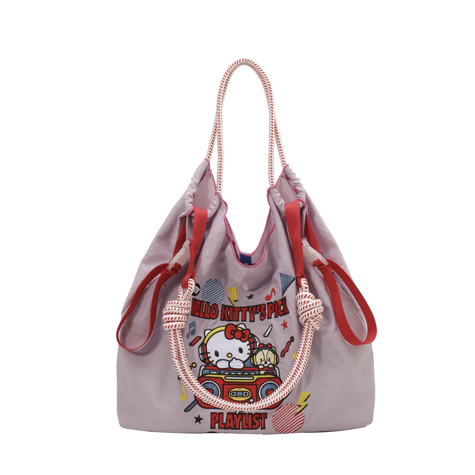 Embroidered Cat Handbag Women's Shoulder Bag Shopping Bag