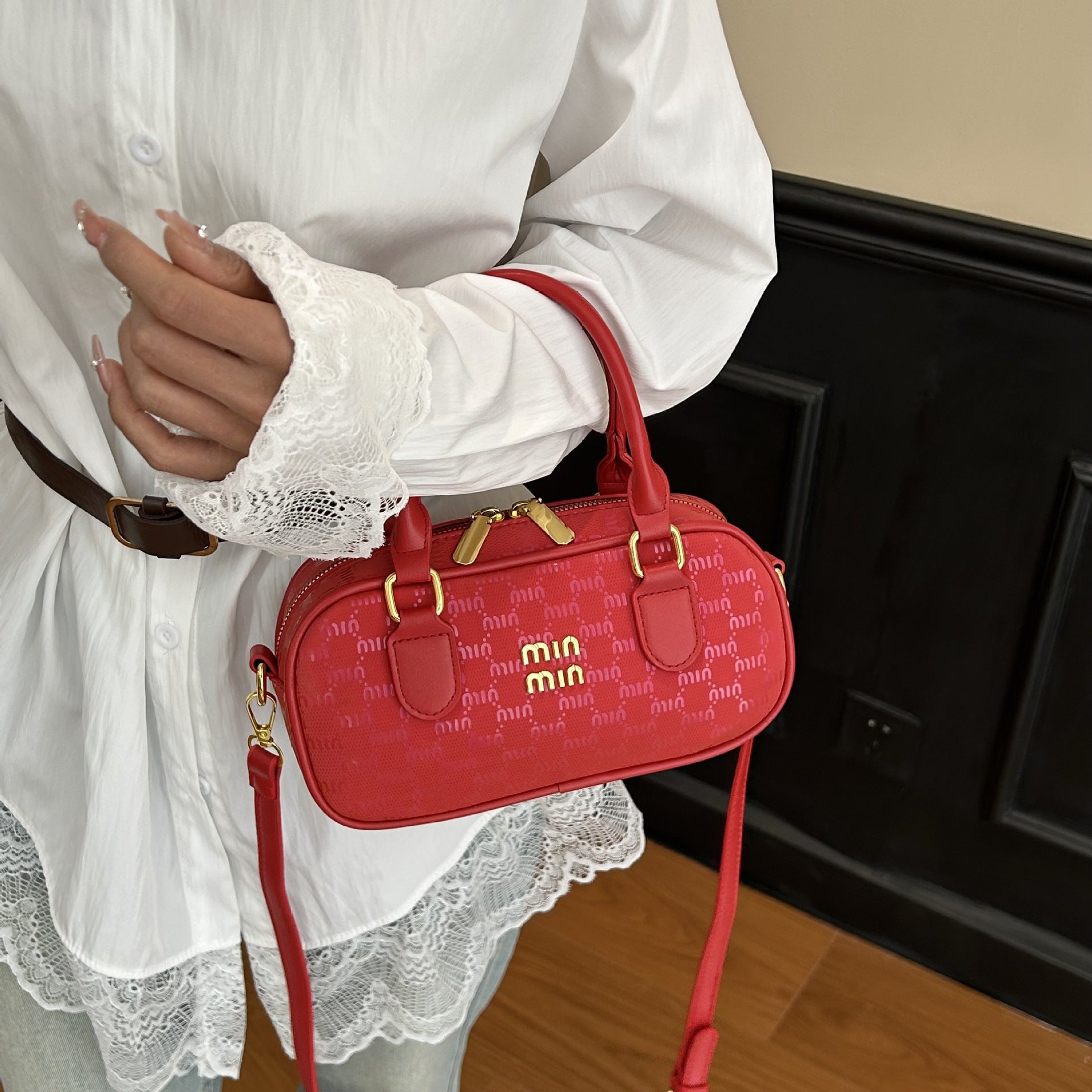 Luxury Texture Small Square Pillow Shoulder Bag