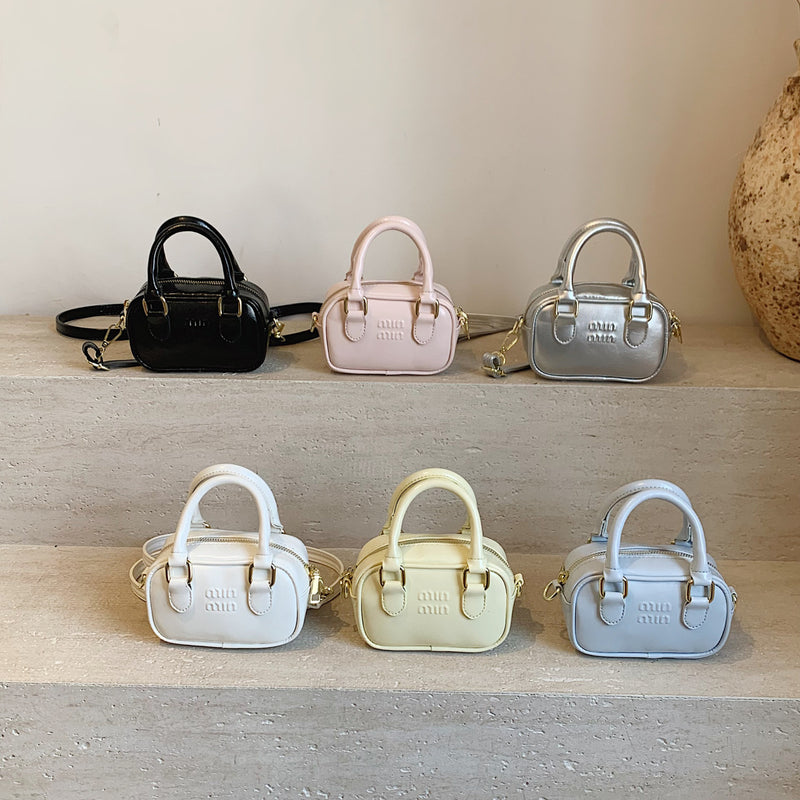 Letter Laser Bowling Bag Miu Premium Crossbody Handbag Women