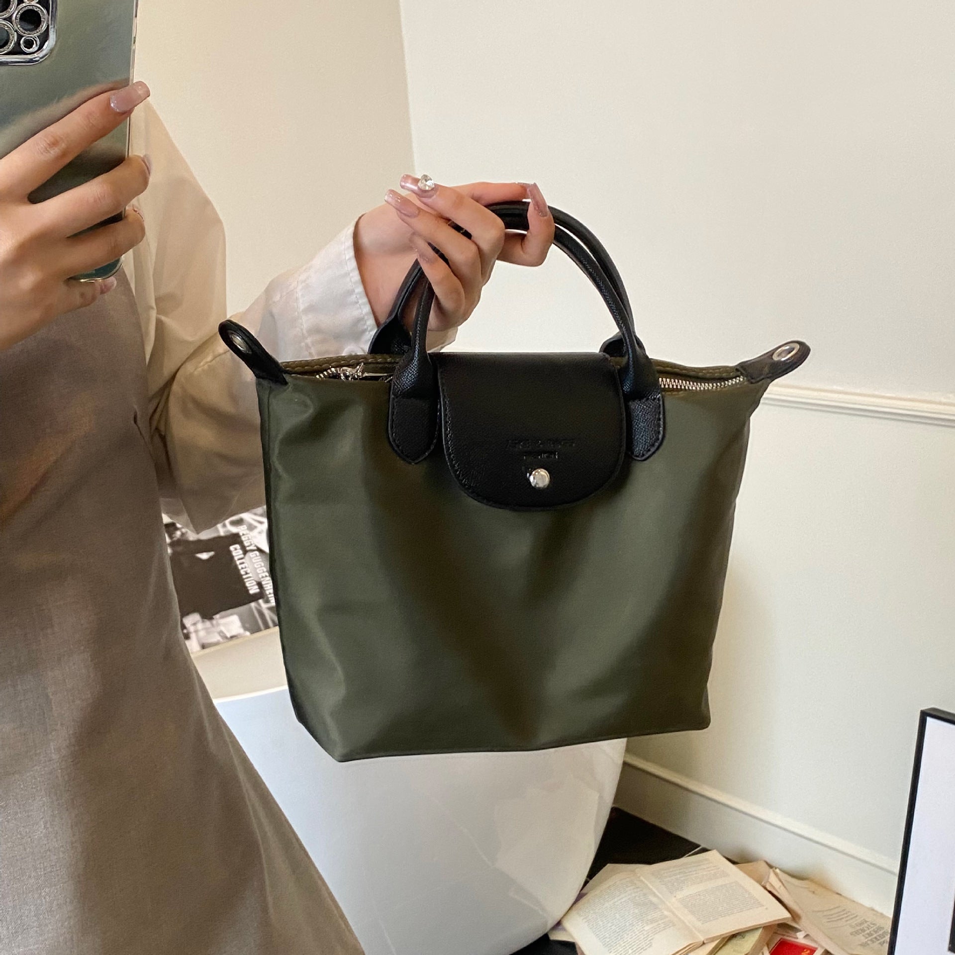 Luxury Nylon Dumpling Bag Women Shoulder Messenger Handbag