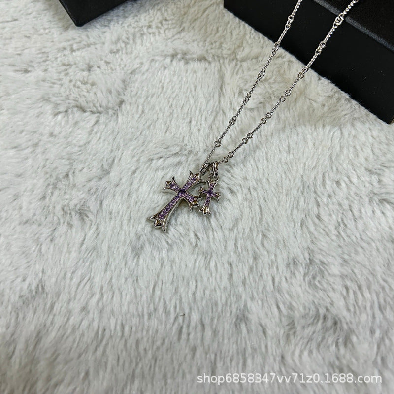 Men's 22K Gold Hip Hop Cross Necklace - Trendy Pendant