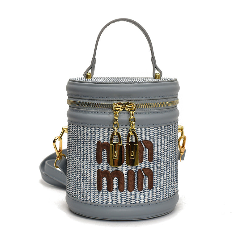 Miu Woven Luxury Bucket Bag Shoulder Messenger Bag