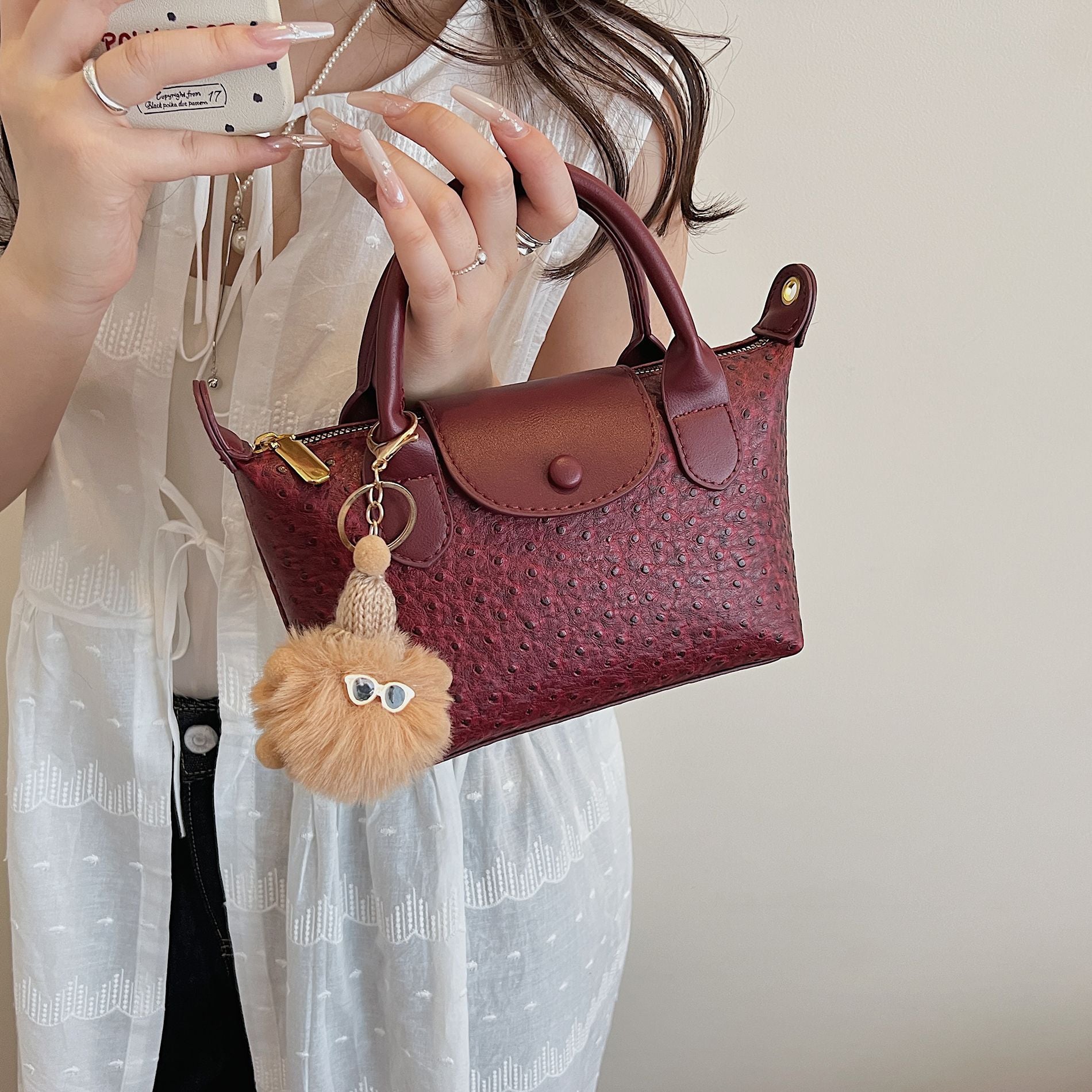 Portable Dragon Dumpling Shoulder Bag Versatile Messenger