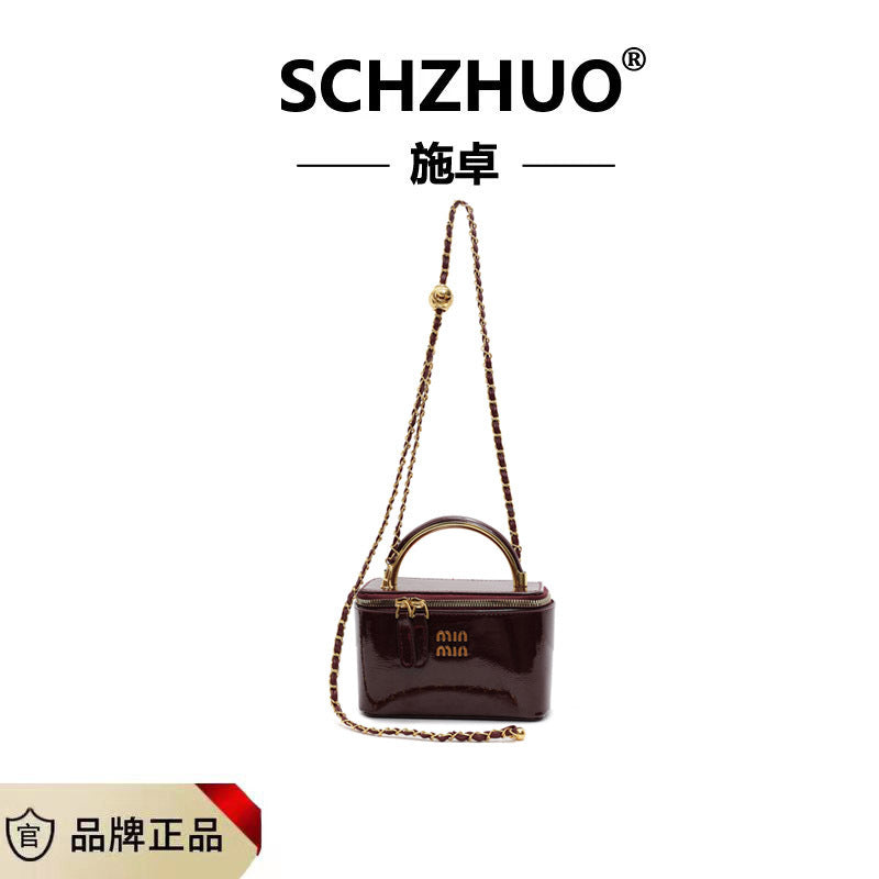 Retro Glossy Luxury Shoulder Bag for Women