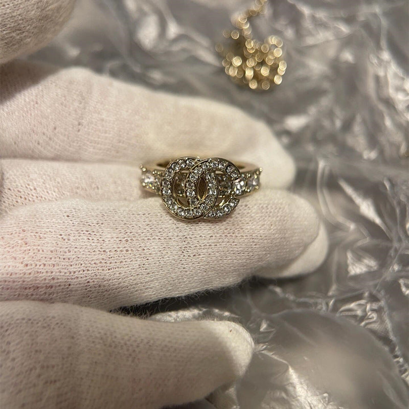 Popular Three-Piece Rhombus Stack Ring Set