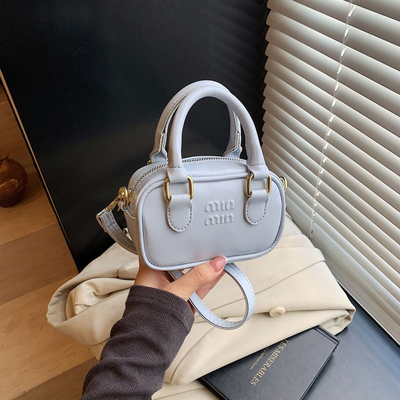 Letter Laser Bowling Bag Miu Premium Crossbody Handbag Women