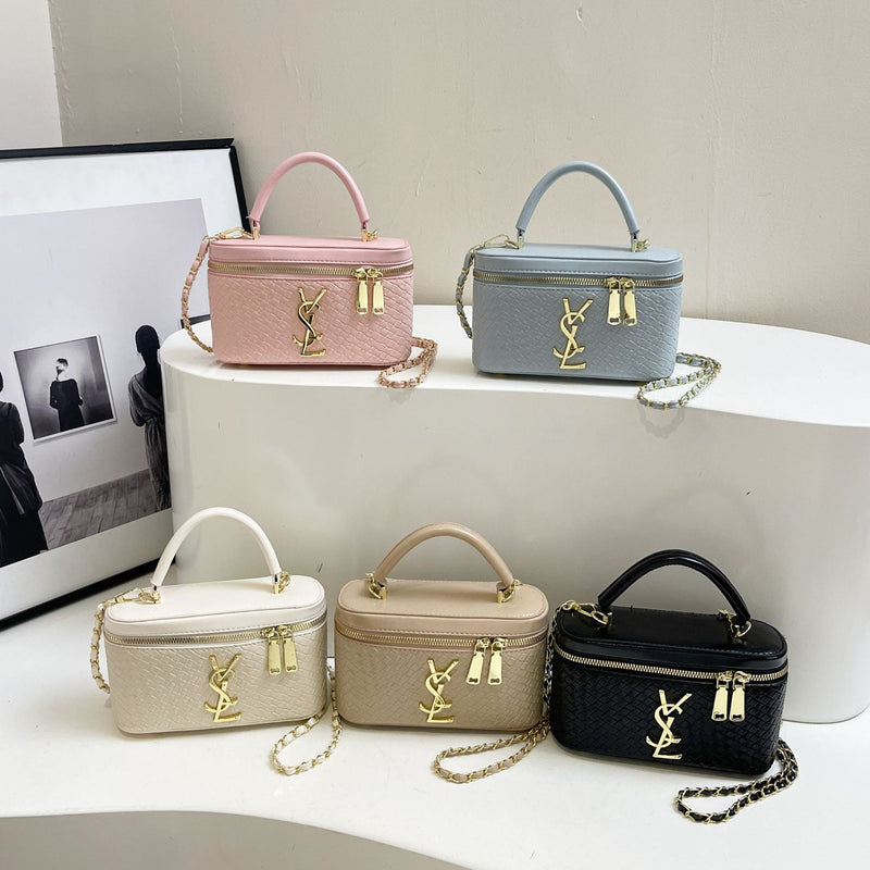 Luxury Woven Diamond Square Shoulder Bag for Women