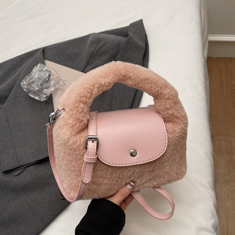 Cute Plush Dumpling Dragon Shoulder Messenger Bag