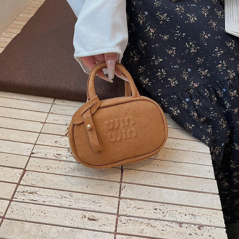 Vintage Miu Mini Bowling Bag Casual Shoulder Messenger Bag