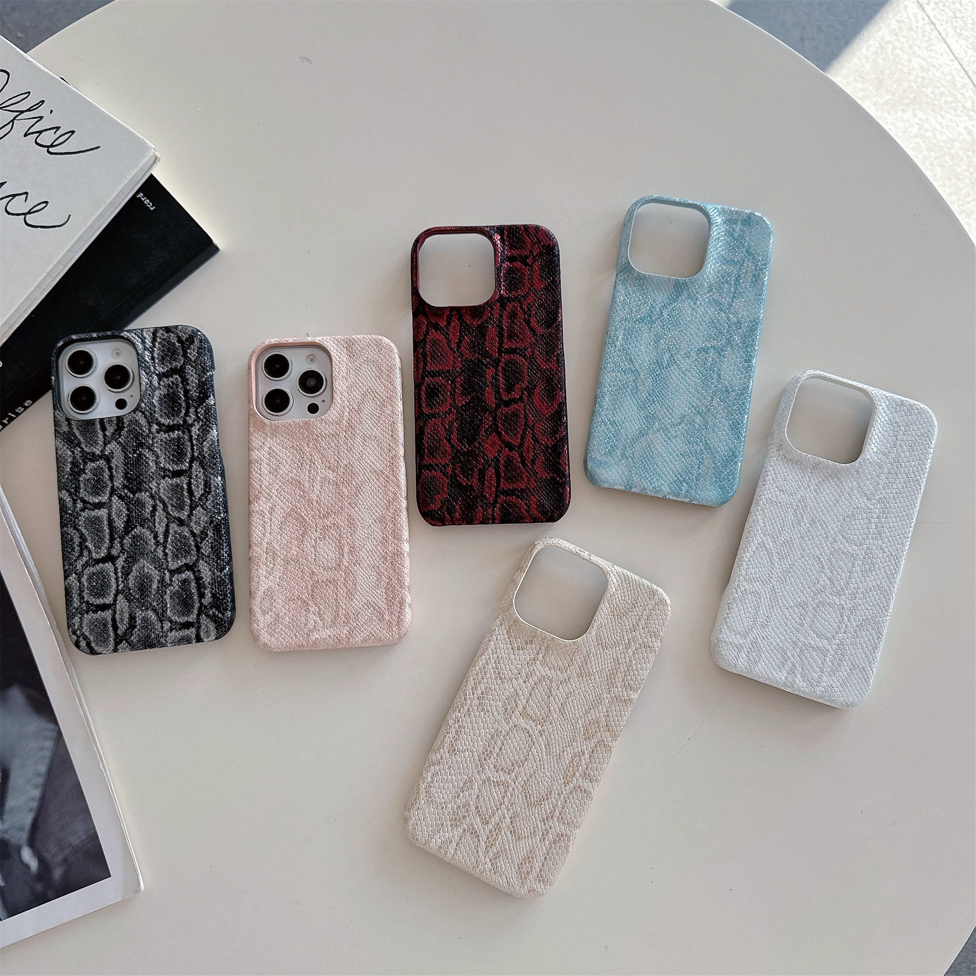 Light Luxury Python Leather iPhone 17 Pro Max Phone Case