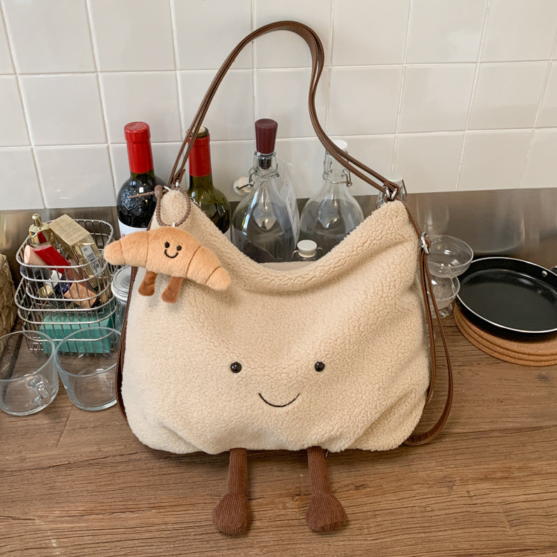 Cute Cartoon Plush Backpack - Versatile Tote Bag