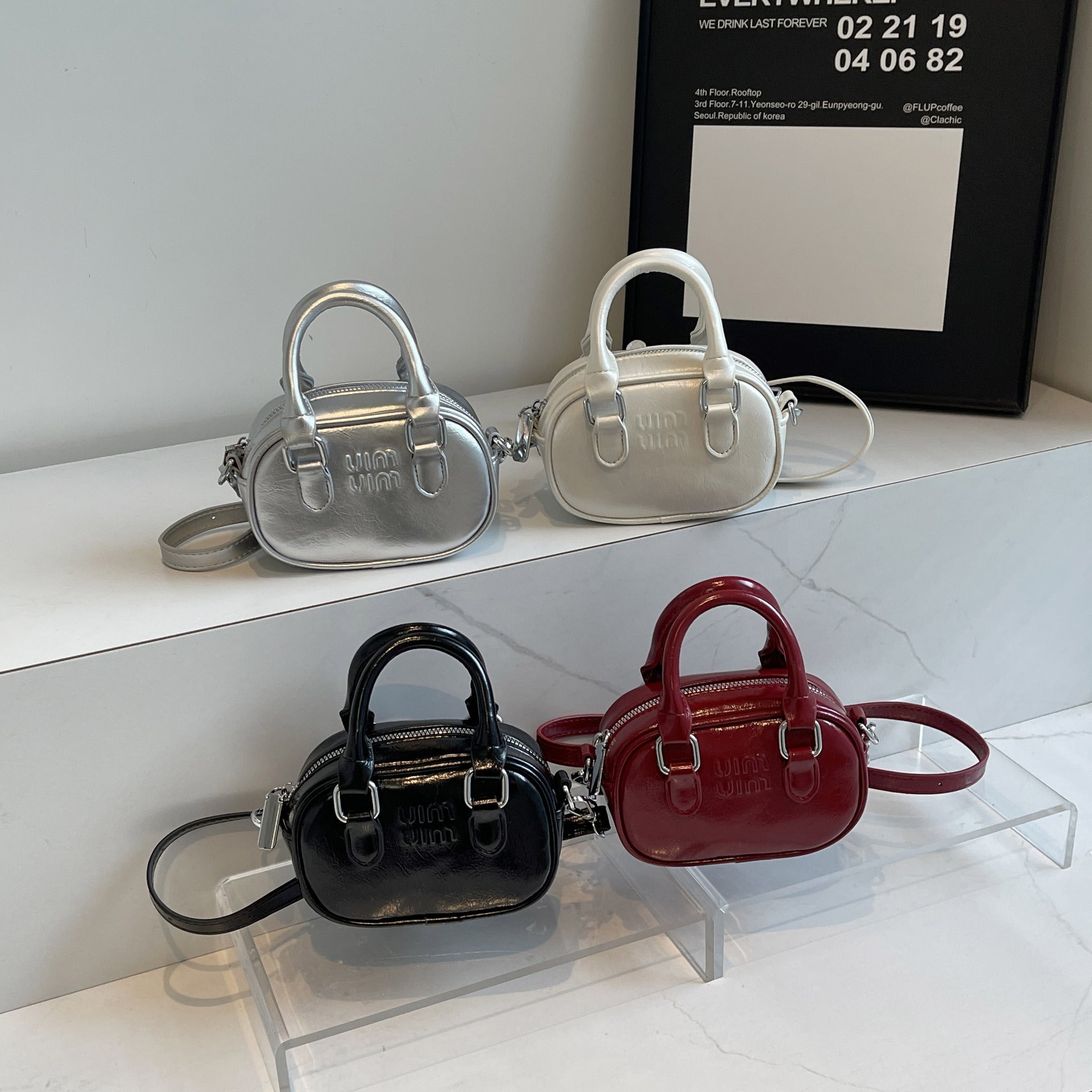 Oily Skin Mini Crossbody Bowling Bag for Women