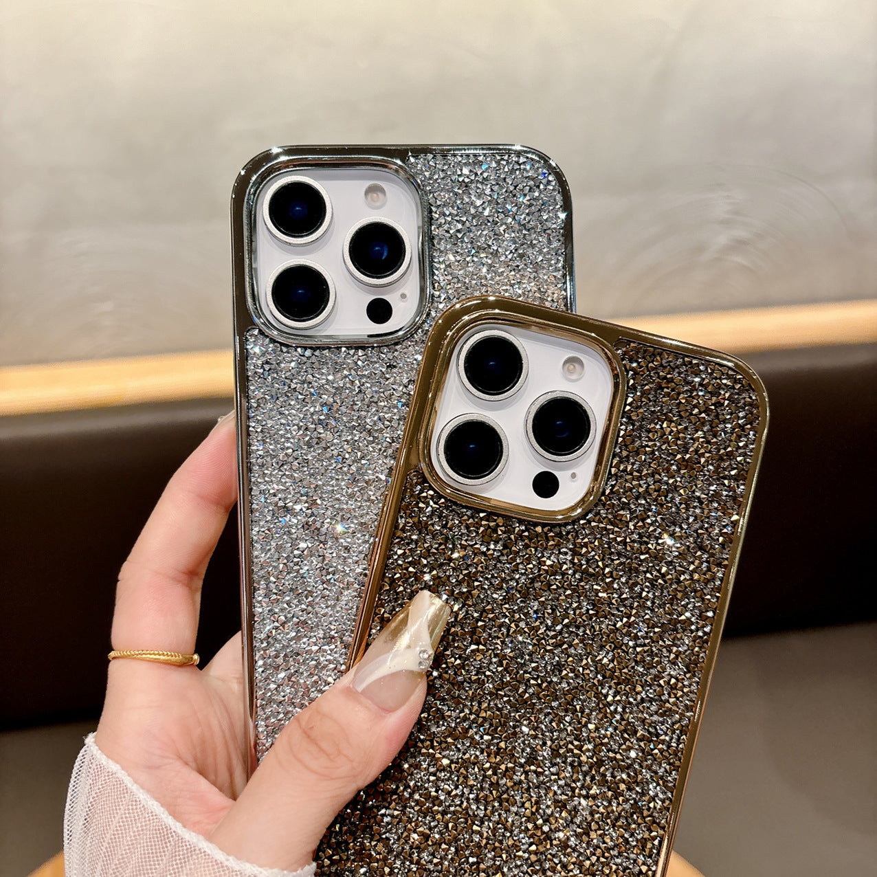 Electroplated Rhinestone Diamond Case for iPhone 17 Pro Max