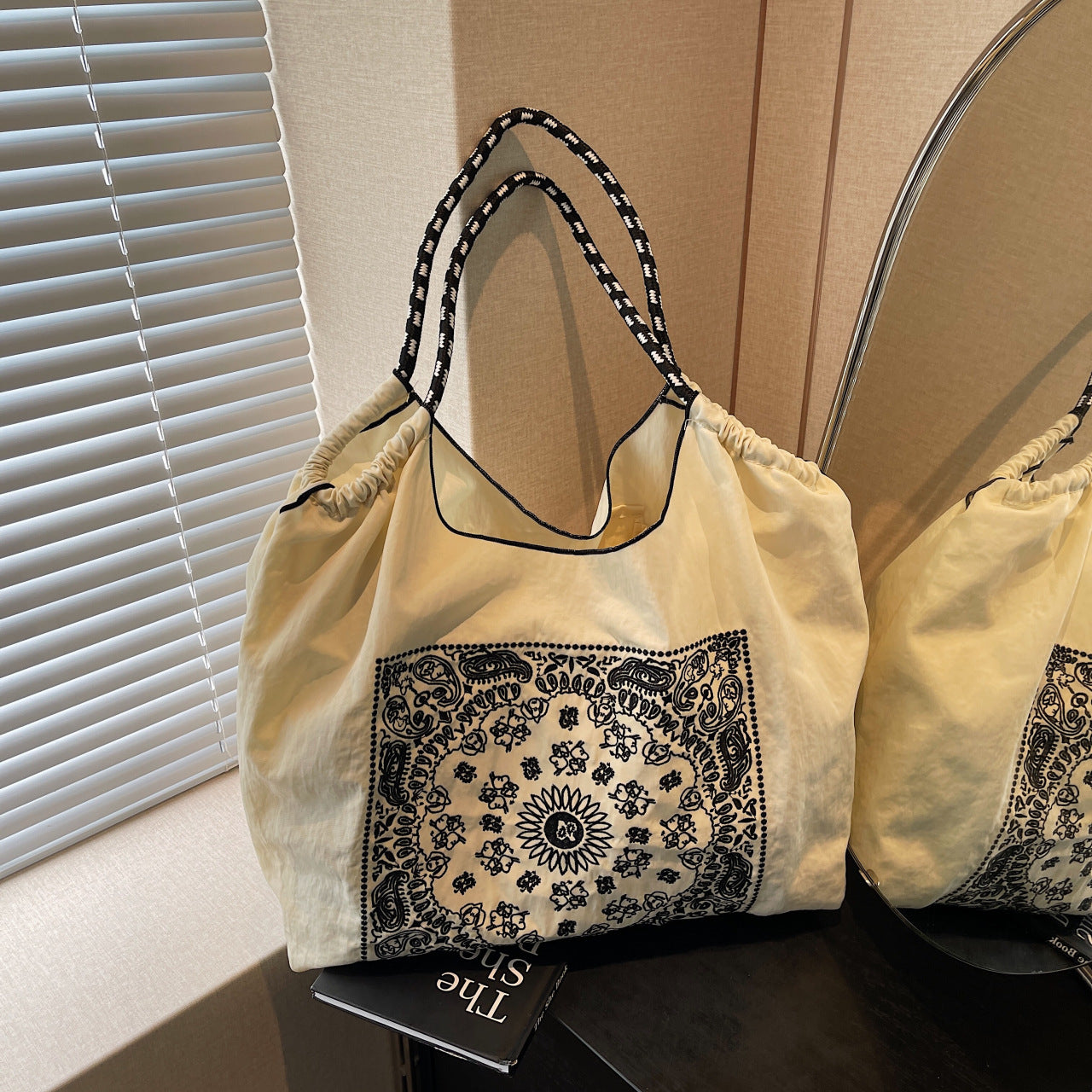 Nylon Embroidery Crossbody Bag for Women