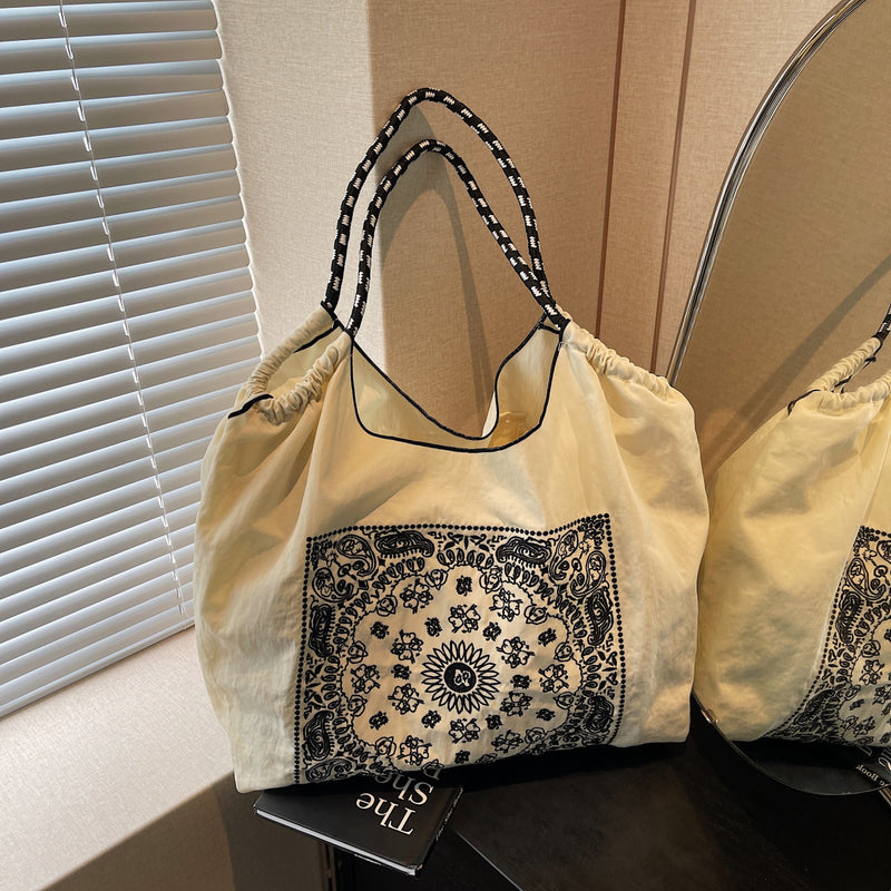 Nylon Embroidery Crossbody Bag for Women