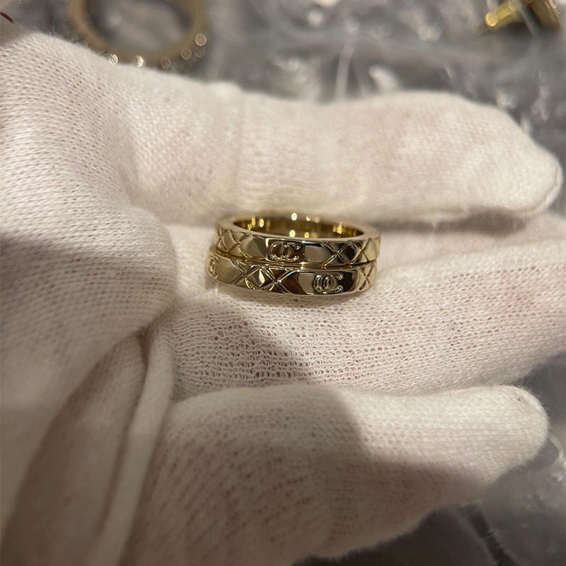Popular Three-Piece Rhombus Stack Ring Set