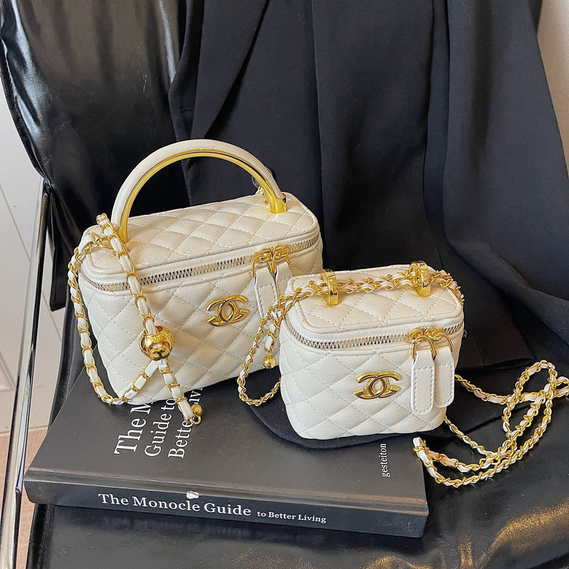 Women's Small Square Chain Shoulder Bag Rhombus Messenger