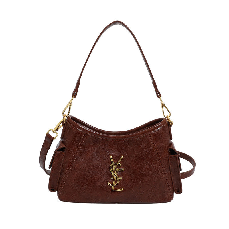 Fashion Retro Large Capacity Shoulder Messenger Bucket Bag