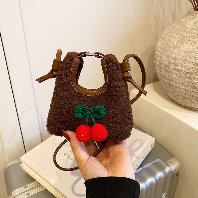 Cute Plush Mini Half-Moon Bag Cartoon Shoulder Bag