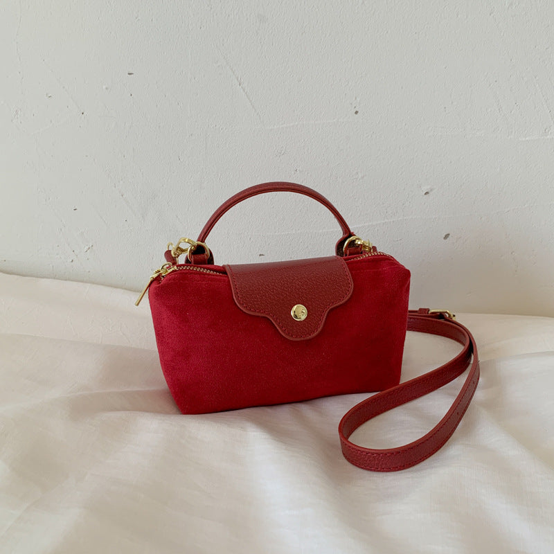 Suede Dumpling Shoulder Bag Women's Crossbody Handbag