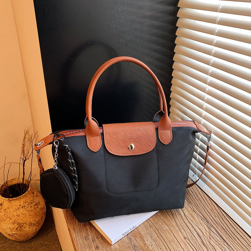 Simple Nylon Dragon Dumpling Bag Versatile Shoulder Handbag