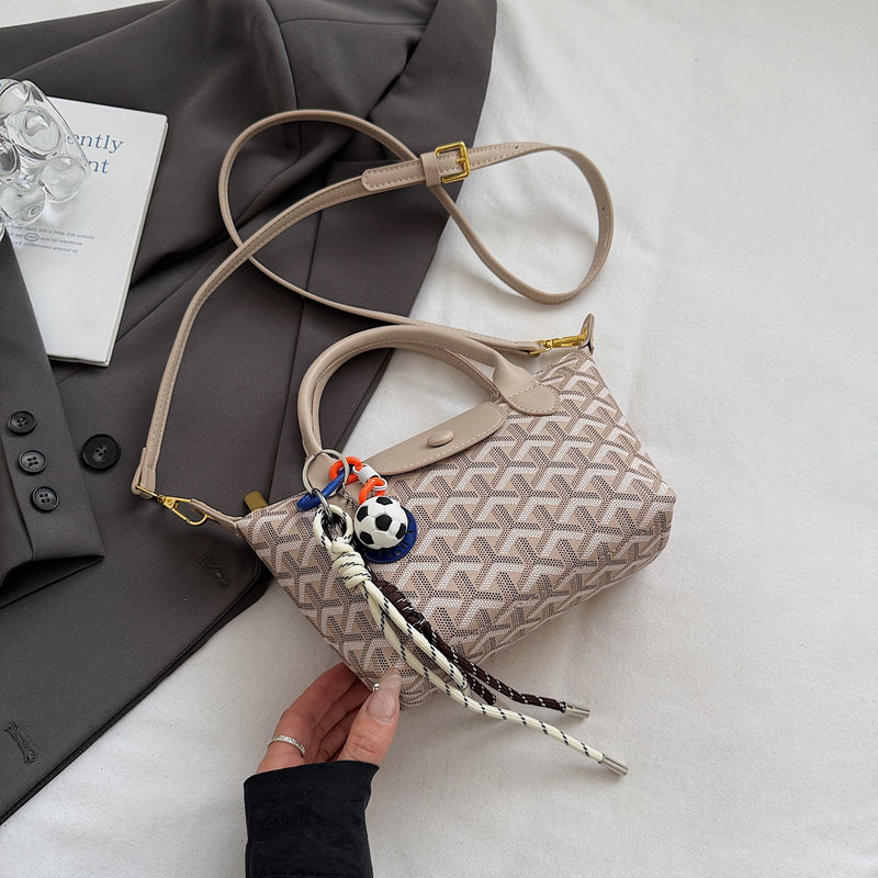 Retro Dragon Print Dumpling Shoulder Bag | Trendy Handbag