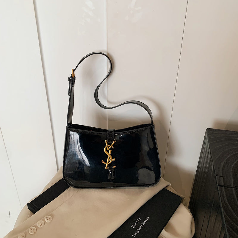 Premium Leather Baguette Shoulder Bag for Women